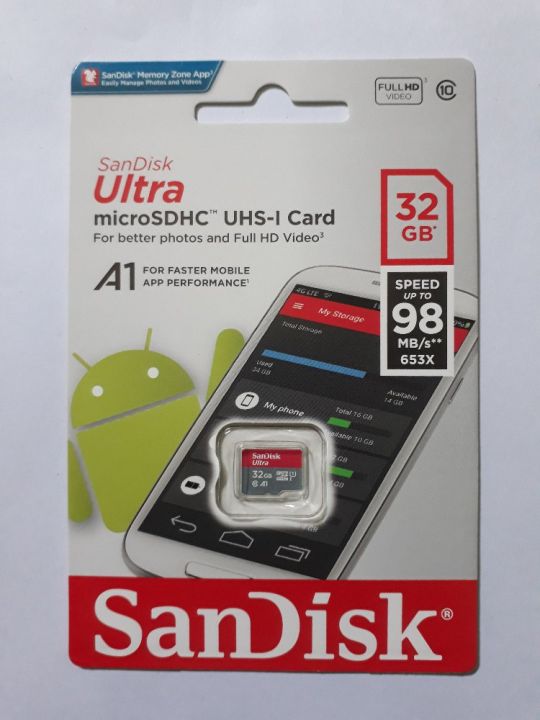 SanDisk Ultra Micro SD Card 32GB / 64GB UHS-I Class 10, 80mb/s Read
