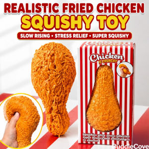 CuddleCove Chicken Drumstick Burger Squishy Slow Rising Stress Relief Soft Squeeze Food Toy for Kids Adults