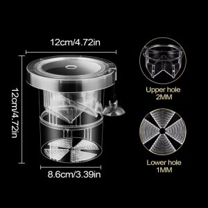 RBRY Shrimp Guppy Floating Hatching Box Plastic Mesh Transparent Fish Tank Incubator Durable Breeding Chamber Fish Hatchery Incubator Breeder Box for Fish Tank