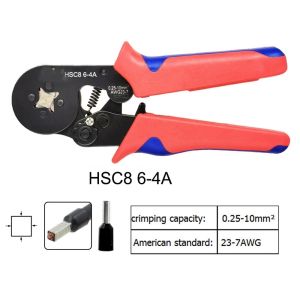 Upgraded version HSC8 6-4A Ferrule Wire Crimping Tool Kit Wire Crimper Tool AWG 25-7 Crimper With 1200PCS Connectors 0.25-10mm² Electrical Tools