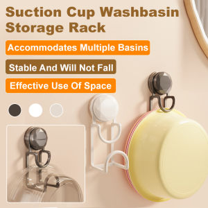 💕Bold and Thickened💕Suction Cup Washbasin Storage Rack Bathroom Basin Rack Toilet Basin Washbasin Storage Rack Bathroom Washbasin Rack