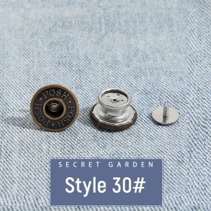 Nexlent Adjust Waist Cufflinks Trouser Leg Buckles Detachable Jeans Metal Button 10Pcs/pack