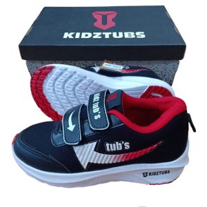 Sepatu Sekolah Anak Laki Laki Warna Hitam Perekat Usia PAUD TK SD SMP-KIDZTUBS2001