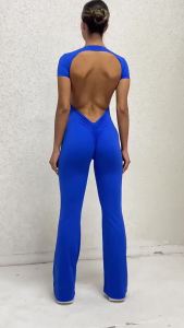 Long-Sleeved  Suit Women Backless Sports Jumpsuit Female Push up Rompers Quick Drying Yoga Clothing Workout Bodysuits2026