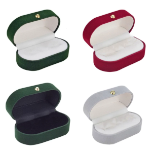 Bearer Ring Box Double Rings Box Wedding Rings Box Engagement Rings Box Flannelette Material for Ceremony Anniversary