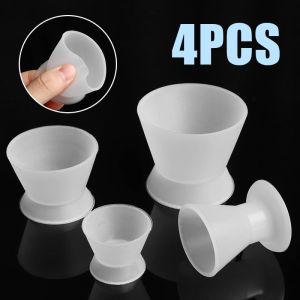 4pcs/set Dental Mixing Cup Silicon Mixing Bowl Rubber Cup Lab Gigi