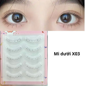 Mi dưới giả lông mi giả dưới gân trong tự nhiên 5 cặp Mi giả dưới tách sợi tái sử dụng nhiều lần