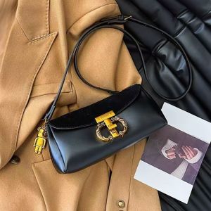 BJ66081 - BROWN/BLACK TAS SLEMPANG HANDBAG TAS WANITA FASHION IMPORT MODIS ELEGAN TERMURAH TERLARIS TERBARU BAGSTORE JAKARTA TAS BATAM ZCJ6081