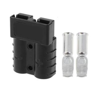 Quick Connect Disconnect Electrical Plug 50A 600V for Recovery Winch or Trailer with 2Pcs Terminal pins