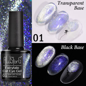 AWStorG 7.5ML Fairytale Cat Eye Gel Colorful Sparking Aurora Nail Polish Semi Permanent Magnetic Gel For Nail Art Gel Varnish