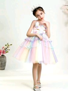 🌿 พร้อมส่ง🇨🇷 ชุดยูนิคอร์น ชุดโพนี่ สีรุ้ง สไตล์เจ้าหญิง no.u02