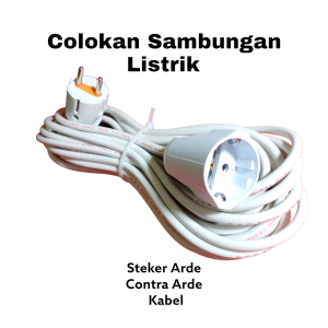 Kabel Sambungan Listrik Extension LUMENT Panjang Kabel 10 Meter + Contra Arde + Steker Arde