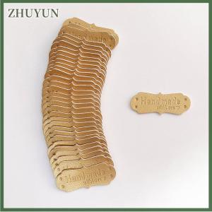 ZHUYUN 50 cái thẻ da PU làm thủ công với nhãn tình yêu thẻ dệt kim Tự Làm Thủ Công may vá