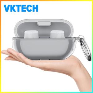 [Vktech] Transparent Wireless Earbud Case with Keyring for Beats Solo Buds Shockproof and Compact Earphone Protector