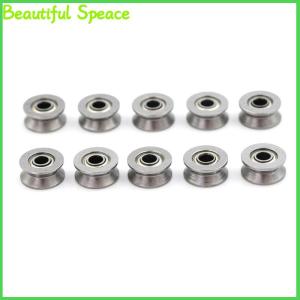 Beautiful 10pcs HCS Deep V Groove Sealed Guide Line Track Pulley Ball Bearing 3x12x4mm