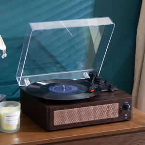 Fornuts Retro Phonograph Professional Vinyl Record with Speaker and Bluetooth 5.0 Vintage Wood LP Gramophone 33 45 78 RPM Christmas Gift