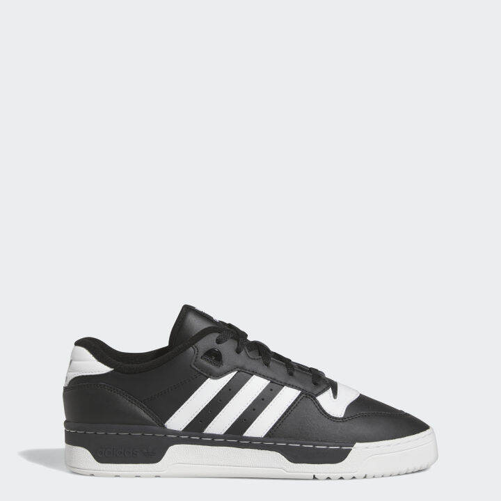 Mens black clearance and white adidas