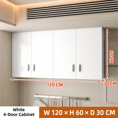 Wooden Wall Mounted Kitchen Cabinet with Open Shelf for Kitchen Dining Room Bathroom - Large Storage Moisture Resistant Easy Install Durable