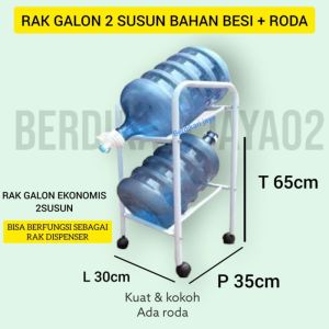 Rak Galon 2 Susun / Rak Dispenser Air 2 Susun / Bonus Kran Air