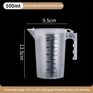 MUNCHX 100/250/500/1000/2000/5000ML Cốc đo có vạch chia có nắp Đậm đặc Cốc thí nghiệm Đa năng Rõ ràng Bình đựng nước bằng nhựa Phụ Kiện Dụng Cụ Nhà Bếp