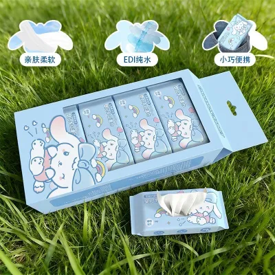 Mini Wipes 99% Baby Water Wipes / Mini Wipes / Pocket Wipes / Baby Wipes / Wet Wipes / Wet Tissue - 7 Wipes x 8 Packs/Babies wet tissue