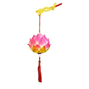 Portable Blossom Flower Lanterns with Light Lamp DIY Party Glowing Lanterns New Year MidAutumn Festival Dancing Props