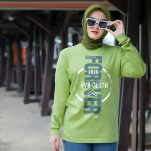 NARAGU - ATASAN KAOS LENGAN PANJANG WANITA HIJAB / ATASAN WANITA / KAOS SERAGAM / KAOS SENAM / KAOS SEPEDA / KAOS HIJAB BEAR PREMIUM QUALITY WARNA SAGE