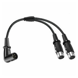 3PinXLR Y Splitter Cable Double Female Connectors 50cm OFC Cores Wire for Clear Sound Audios Transmission Mic Cord