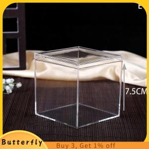 Butterfly กล่องอะคริลิคใสทรงเหลี่ยมพร้อมฝาปิด กล่องใส่ลูกกวาดทนทาน ใช้งานได้หลากหลาย