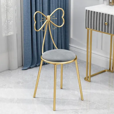 Kursi Rias Bulat Estetik/Kursi Kafe Pink/Bangku Cafe Aesthetic/Nordic Chairs Butterfly