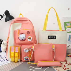 Tas Ransel anak perempuan import set 4in1 tanpa boneka backpack fashion 2024 sekolah SD SMP SMA
