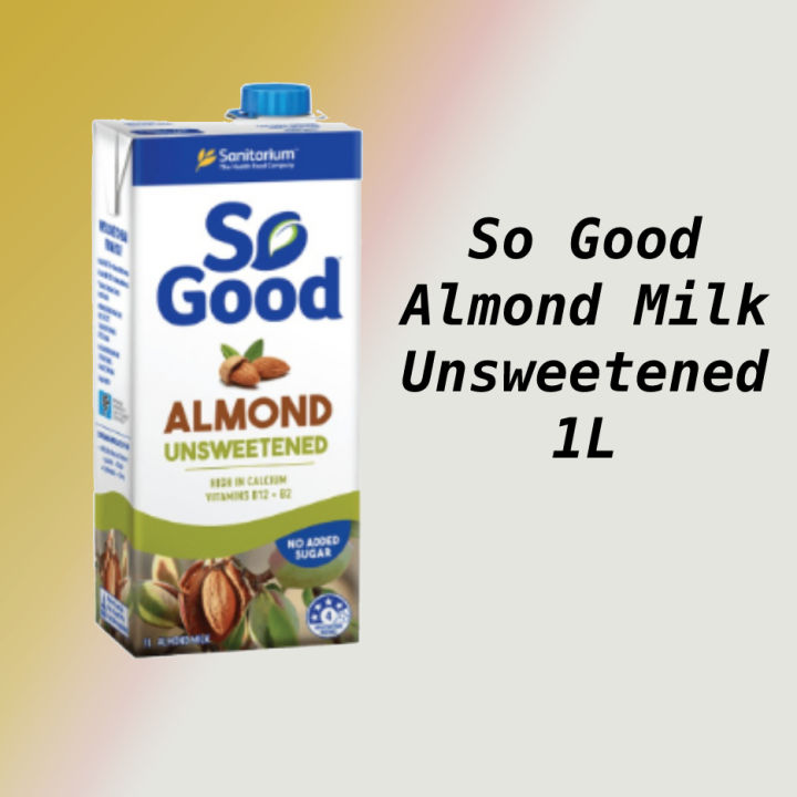 So Good Almond Milk Unsweetened 1 Liter (Vegan Friendly) Lazada PH