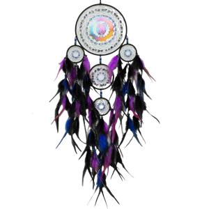 Handwoven 3D macrames xoay đầy màu sắc Owl dreamcatchers với lông cho Treo tường nhà trang trí trang trí quà tặng