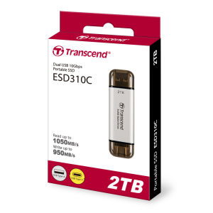 Transcend ESD310C 2TB Portable SSD USB Type-C USB 10Gbps 1050MB/s Read and 950MB/s Write