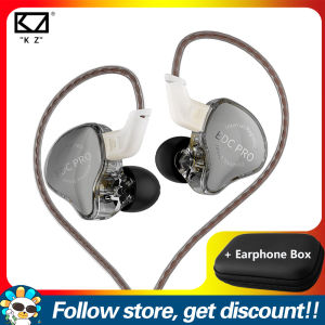 KZ EDC PRO In-ear Earphone Add FAAEAL Storage Box Professional High-Sensitivity And Large Dynamic Earbuds With 2Pin Detachable Cable HiFi Bass Music IEM Headphone Noise Cancelling Sports Running Gaming Wired Headsets For Smartphone Player Laptops Computer