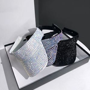 DFHRE หมวกใส่เล่นกีฬาหมวกประดับเพชรหมวกใส่ไปทะเลหมวกประดับพลอยเทียมหมวกสไตล์เกาหลีหมวกเบสบอลหมวกแก็ปสําหรับผู้หญิง