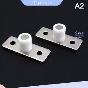 Tumato ตัวยึดประตูไม้แบบเลื่อนติดพื้น2ชิ้นตัวยึดลูกกลิ้งด้านบน