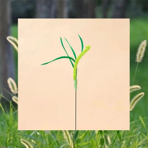 Dog Tail Grass Teaser Wand Long Rod Durable Cat Toy Self-Entertainment Handheld Cat Toy Kitten Teaser Magic Tool