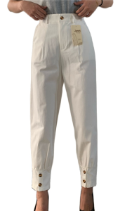 กางเกงขายาวลําลองแฟชั่นสําหรับสตรีสไตล์เกาหลี 2132#