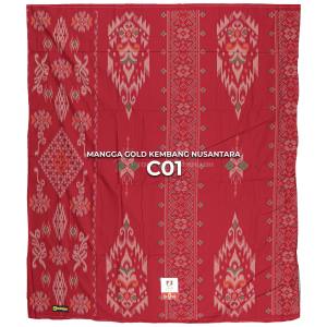 Sarung Mangga Motif Gold Kembang Nusantara