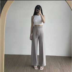 Gratis ongkir celana kulot knit  jumbo tali serut