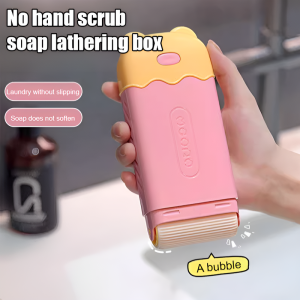 Soap Box Save Time Bear Modeling Multifunction Non-slip Draining Labor-saving Cute Bathroom