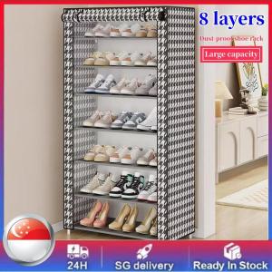 Dust-proof shoe cabinet shoe rack Storage Shelf Organizer 8 tiers