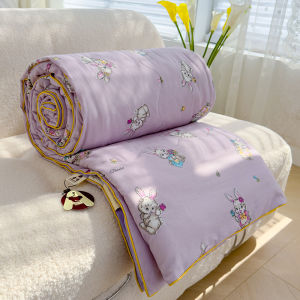 Abraca Dabra Soybean cotton Soft Premium Cotton Quilt Blanket Comforter Nordic Minialism Summer Quilt 3 Sizes Single Queen King Air Conditioning quilt