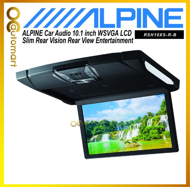 ALPINE Car Audio RSH10XS-R-B 10.1 inch WSVGA LCD Slim Rear