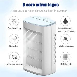 Air Coolers Fast Delivery 🔥New Model🔥 Portable Mini Air CoolerUSB Purifier MiniAircon Fan Kipas Kecil Air office Fan冷風機,小空调Air Cooler fan