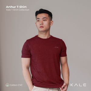 Kale Arthur T-shirt Cotton Viscose Asian Fit | Maroon