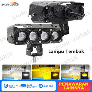 2PCS Lampu Tembak LED Laser D2 D3 transformer 4 mata SQL 4 mata lensa 2 Warna Putih Kuning Untuk Mobil Dan Motor