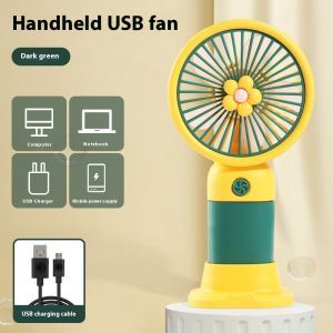 SEA JJTพัดลมแบบมือถือเล็กการ์ตูนดอกไม้เล็กๆ USB เดสก์ท็อปแฟนแบบพกพาขนาดเล็กนักเรียน