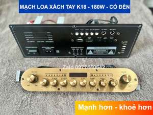 Mạch loa xách tay 180w bo k18 ráp loa xách tay phiên bản mới có đèn chớp công suất lớn